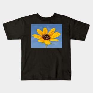 Yellow Flower Blue Sky Kids T-Shirt